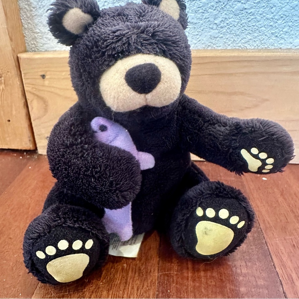 Vintage Bearfoots Big Sky Carvers Plush Bear with Fish